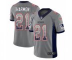 New England Patriots #21 Duron Harmon Limited Gray Rush Drift Fashion NFL Jersey