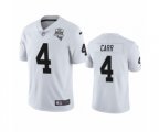 Las Vegas Raiders #4 Derek Carr White 2020 Inaugural Season Vapor Limited Jersey