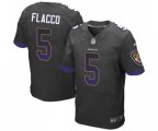 Baltimore Ravens #5 Joe Flacco Elite Black Alternate Drift Fashion Football Jersey