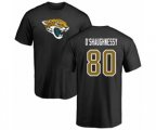 Jacksonville Jaguars #80 James O'Shaughnessy Black Name & Number Logo T-Shirt