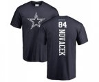 Dallas Cowboys #84 Jay Novacek Navy Blue Backer T-Shirt