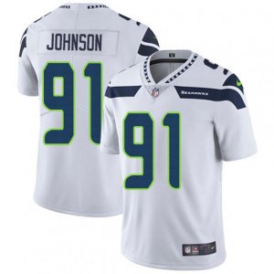 Seattle Seahawks #91 Tom Johnson White Vapor Untouchable Limited Player NFL Jersey