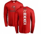 Tampa Bay Buccaneers #77 Caleb Benenoch Red Backer Long Sleeve T-Shirt