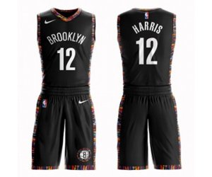 Brooklyn Nets #12 Joe Harris Authentic Black Basketball Suit Jersey - City Edition