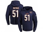 Chicago Bears #51 Dick Butkus Navy Blue Name & Number Pullover NFL Hoodie