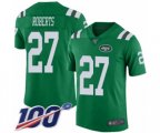 New York Jets #27 Darryl Roberts Limited Green Rush Vapor Untouchable 100th Season Football Jersey