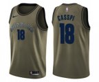 Memphis Grizzlies #18 Omri Casspi Swingman Green Salute to Service NBA Jersey