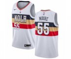 New Orleans Pelicans #55 E'Twaun Moore White Swingman Jersey - Earned Edition