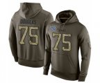 Tennessee Titans #75 Jamil Douglas Green Salute To Service Pullover Hoodie