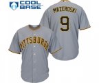 Pittsburgh Pirates #9 Bill Mazeroski Replica Grey Road Cool Base Baseball Jersey