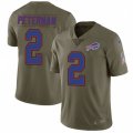 Buffalo Bills #2 Nathan Peterman Limited Olive 2017 Salute to Service NFL Jersey
