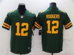 Green Bay Packers #12 Aaron Rodgers Nike 2021 Green Alternate Retro 1950s Throwback Uniforms Jersey