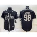 Las Vegas Raiders #98 Maxx Crosby Black Stitched MLB Cool Base Nike Baseball Jersey
