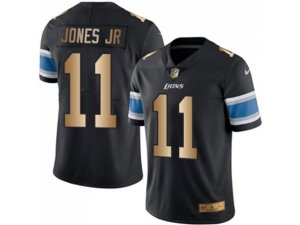 Detroit Lions #11 Marvin Jones Jr Black Stitched NFL Limited Gold Rush Jersey