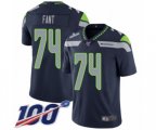 Seattle Seahawks #74 George Fant Navy Blue Team Color Vapor Untouchable Limited Player 100th Season Football Jersey