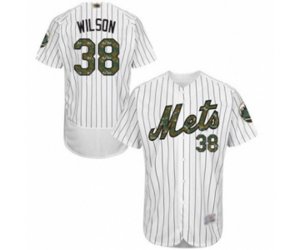 New York Mets Justin Wilson Authentic White 2016 Memorial Day Fashion Flex Base Baseball Player Jersey