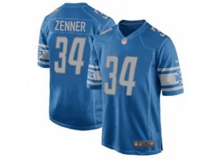 Detroit Lions #34 Zach Zenner Game Light Blue Team Color NFL Jersey