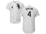 Chicago White Sox #4 Luke Appling White Black Flexbase Authentic Collection MLB Jersey