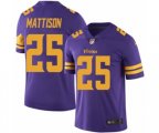 Minnesota Vikings #25 Alexander Mattison Limited Purple Rush Vapor Untouchable Football Jersey
