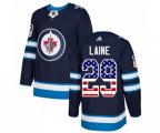 Winnipeg Jets #29 Patrik Laine Authentic Navy Blue USA Flag Fashion NHL Jersey