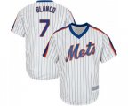 New York Mets #7 Gregor Blanco Replica White Alternate Cool Base Baseball Jersey