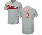 Philadelphia Phillies #2 Jean Segura Grey Road Flex Base Authentic Collection Baseball Jersey