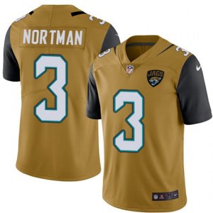 Jacksonville Jaguars #3 Brad Nortman Limited Gold Rush Vapor Untouchable NFL Jersey