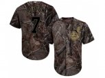 Cleveland Indians #7 Kenny Lofton Camo Realtree Collection Cool Base Stitched MLB Jersey