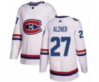 Montreal Canadiens #27 Karl Alzner Authentic White 2017 100 Classic NHL Jersey