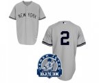 New York Yankees #2 Derek Jeter Authentic Grey DJ-3K Patch Baseball Jersey