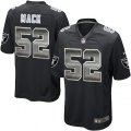 Oakland Raiders #52 Khalil Mack Limited Black Strobe NFL Jersey