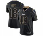 Los Angeles Rams #18 Cooper Kupp Limited Lights Out Black Rush Football Jersey