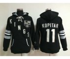 Los Angeles Kings #11 Anze Kopitar Black Pullover Hooded