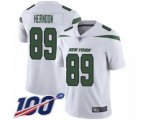 New York Jets #89 Chris Herndon White Vapor Untouchable Limited Player 100th Season Football Jersey