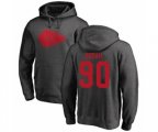 Kansas City Chiefs #90 Emmanuel Ogbah Ash One Color Pullover Hoodie