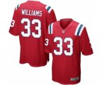 New England Patriots #33 Joejuan Williams Game Red Alternate Football Jersey