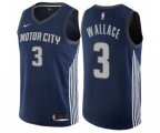 Detroit Pistons #3 Ben Wallace Swingman Navy Blue NBA Jersey - City Edition