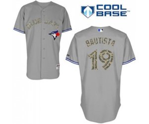 Toronto Blue Jays #19 Jose Bautista Authentic White USMC Cool Base Baseball Jersey