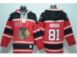 Chicago Blackhawks #81 Marian Hossa Red Sawyer Hooded Sweatshirt Stitched NHL Jersey