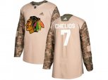 Chicago Blackhawks #7 Chris Chelios Camo Authentic 2017 Veterans Day Stitched NHL Jersey