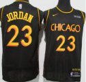 Chicago Bulls #23 Michael Jordan Black Nike Swingman Basketball Jersey