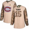 Montreal Canadiens #15 Chris Terry Authentic Camo Veterans Day Practice NHL Jersey
