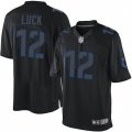 Indianapolis Colts #12 Andrew Luck Limited Black Impact NFL Jersey