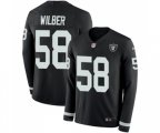 Oakland Raiders #58 Kyle Wilber Limited Black Therma Long Sleeve Football Jersey