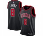Chicago Bulls #8 Zach LaVine Authentic Black Finished Basketball Jersey - Statement Edition