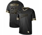 Oakland Athletics #25 Stephen Piscotty Authentic Black Gold Fashion Baseball Jersey