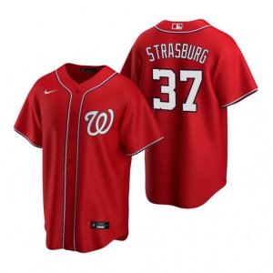 Nike Washington Nationals #37 Stephen Strasburg Red Alternate Stitched Baseball Jersey