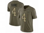 Green Bay Packers #4 Brett Favre Limited Olive Camo 2017 Salute to Service NFL Jersey