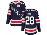 Adidas New York Rangers #28 Tie Domi Navy Blue Authentic 2018 Winter Classic Stitched NHL Jersey