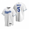 Nike Kansas City Royals #5 George Brett White Home Stitched Baseball Jersey